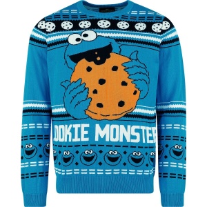 Sesame Street Cookie Monster Pletený svetr vícebarevný - Merchstore.cz
