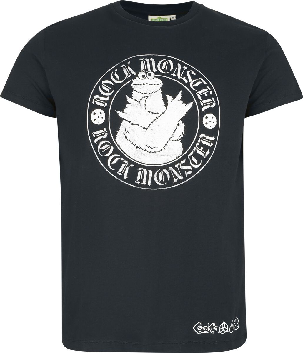 Sesame Street Krümelmonster - Cookie Monster - Rock Monster Tričko černá - Merchstore.cz