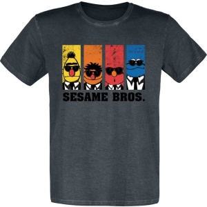 Sesame Street Sesame Bros. Tričko černá - Merchstore.cz