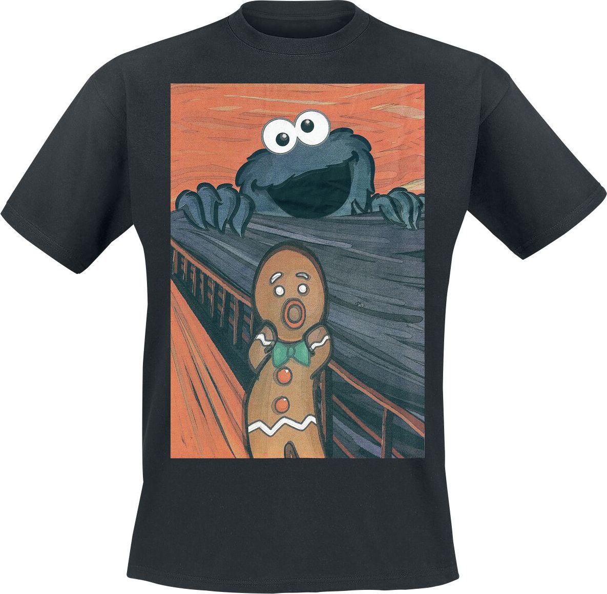 Sesame Street The Cookie Monster - Scream Tričko černá - Merchstore.cz Sesame Street The Cookie Monster - Scream Tričko černá - Merchstore.cz