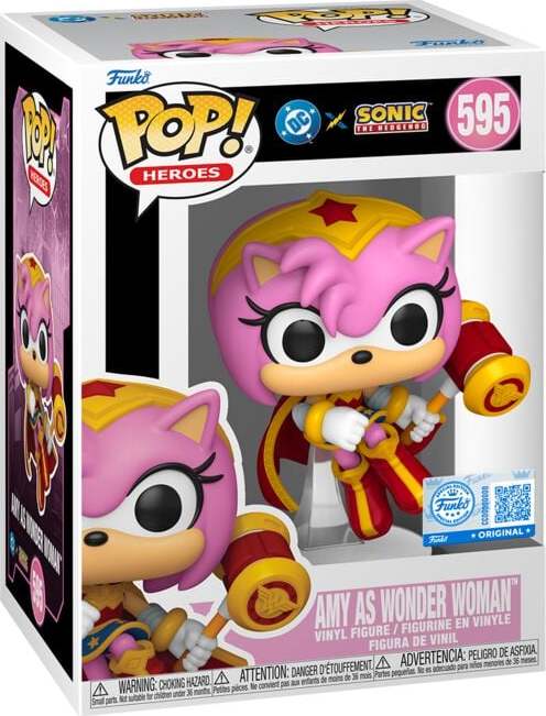 Sonic The Hedgehog Vinylová figurka č.595 Sonic x Justice League - Amy as Wonder Woman Sberatelská postava standard - Merchstore.cz