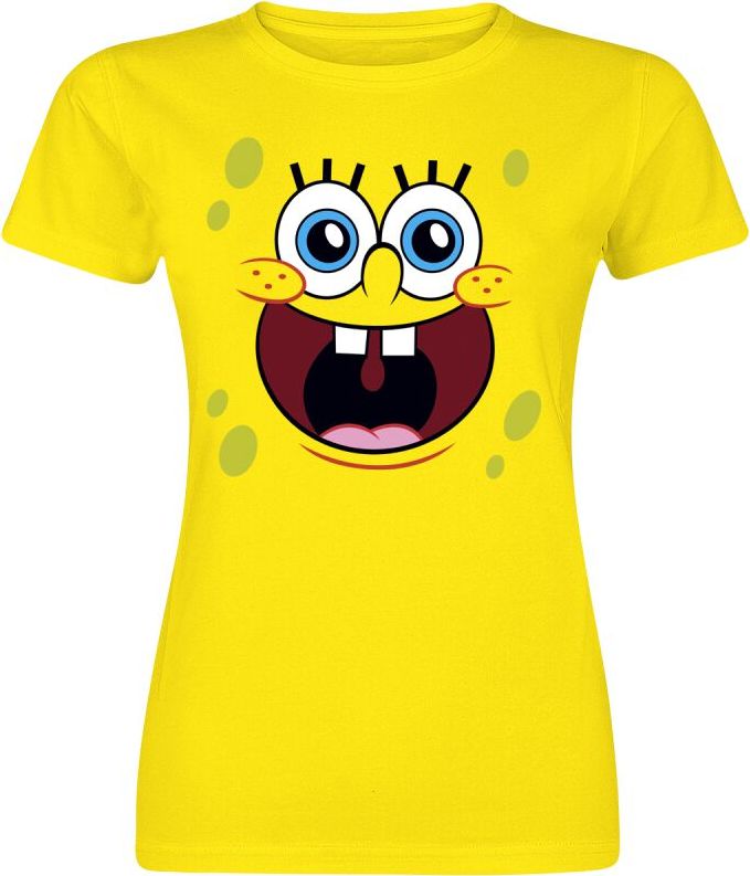 SpongeBob SquarePants Sponge Happy Face Dámské tričko žlutá - Merchstore.cz
