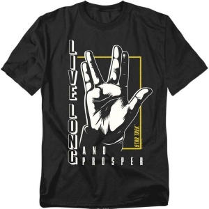 Star Trek Spock - Live Long And Prosper Hand Tričko černá - Merchstore.cz