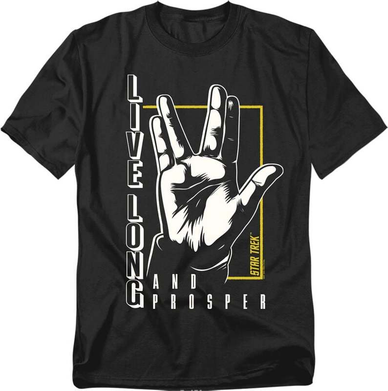 Star Trek Spock - Live Long And Prosper Hand Tričko černá - Merchstore.cz Star Trek Spock - Live Long And Prosper Hand Tričko černá - Merchstore.cz