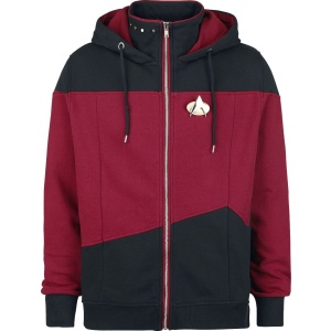 Star Trek The Next Generation Mikina s kapucí na zip cervená/cerná