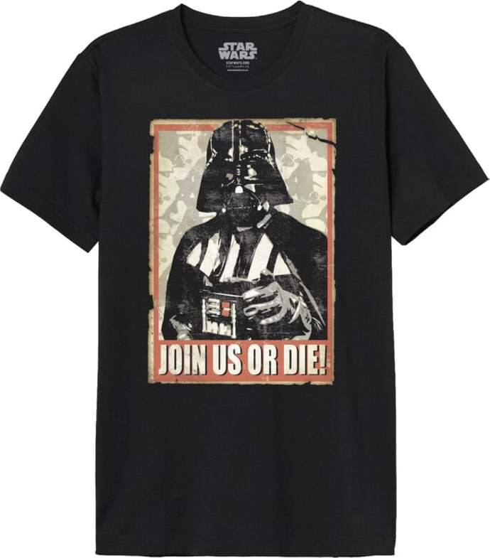 Star Wars Darth Vader - Join Us Or Die! Tričko černá - Merchstore.cz
