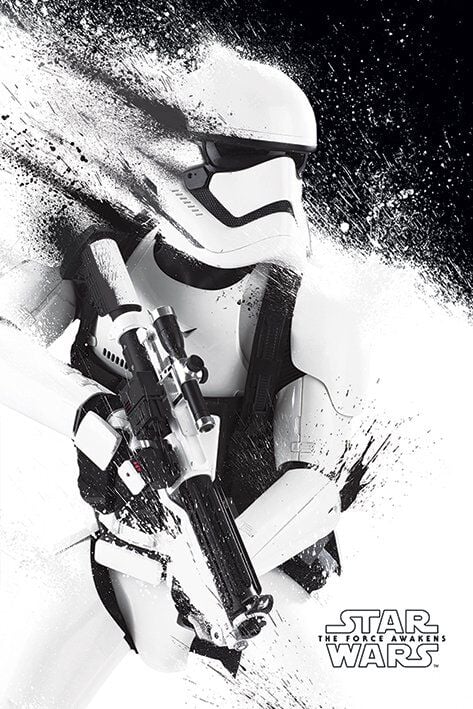 Star Wars Episode VII - Stormtrooper plakát cerná/bílá - Merchstore.cz