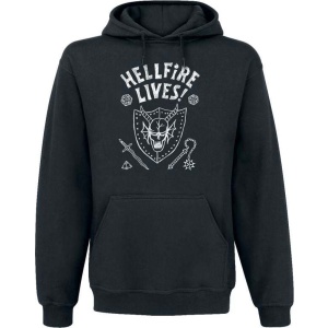 Stranger Things Season 5 - Hellfire Lives! Mikina s kapucí černá - Merchstore.cz