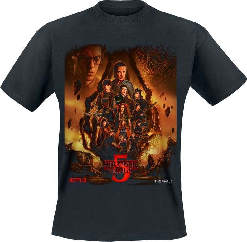 Stranger Things Season 5 - The Finale Poster Tričko černá - Merchstore.cz