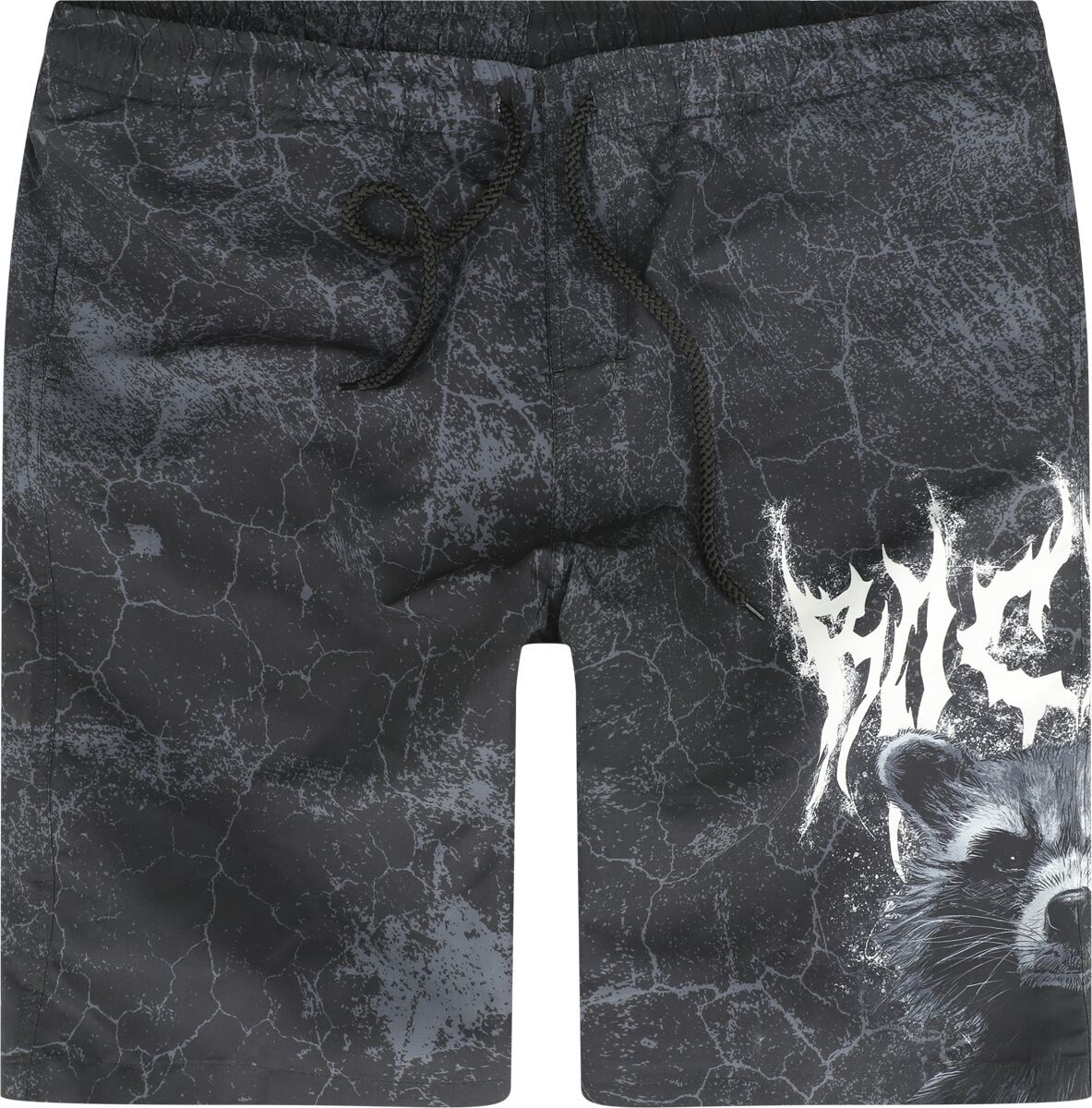 Strážci galaxie Rocket Pánské plavky černá - Merchstore.cz