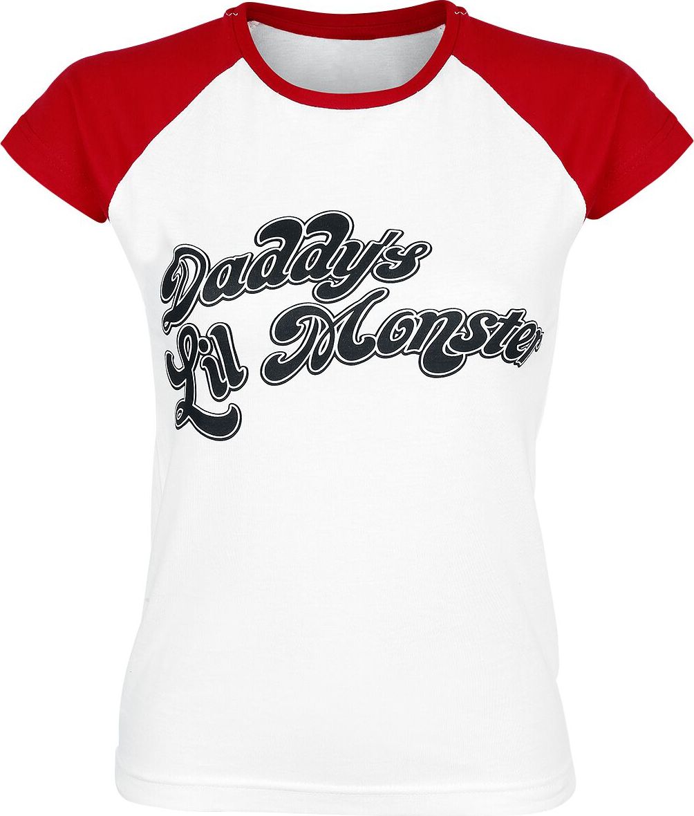 Suicide Squad Daddy's Lil' Monster Dámské tričko bílá/cervená - Merchstore.cz
