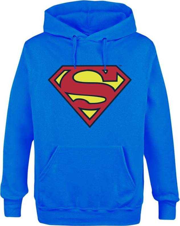 Superman Shield Logo Mikina s kapucí modrá - Merchstore.cz