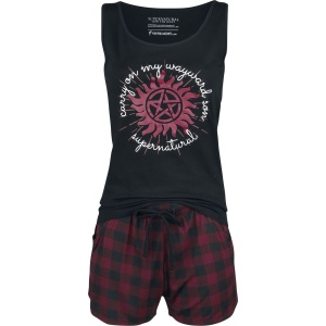 Supernatural Carry On pyžama cerná/cervená