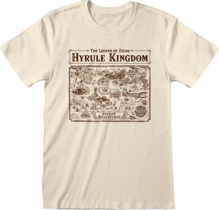 The Legend Of Zelda Map of Hyrule Tričko šedobílá - Merchstore.cz
