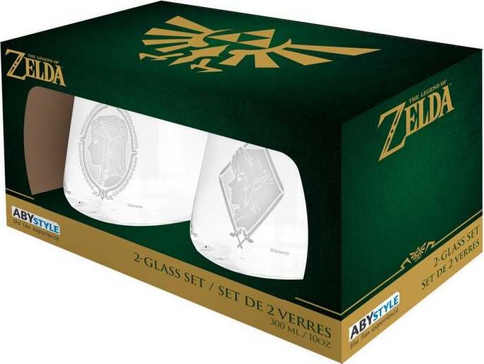 The Legend Of Zelda Zelda & Link - sada 2 ks sklenicka průhledný - Merchstore.cz The Legend Of Zelda Zelda & Link - sada 2 ks sklenicka průhledný - Merchstore.cz