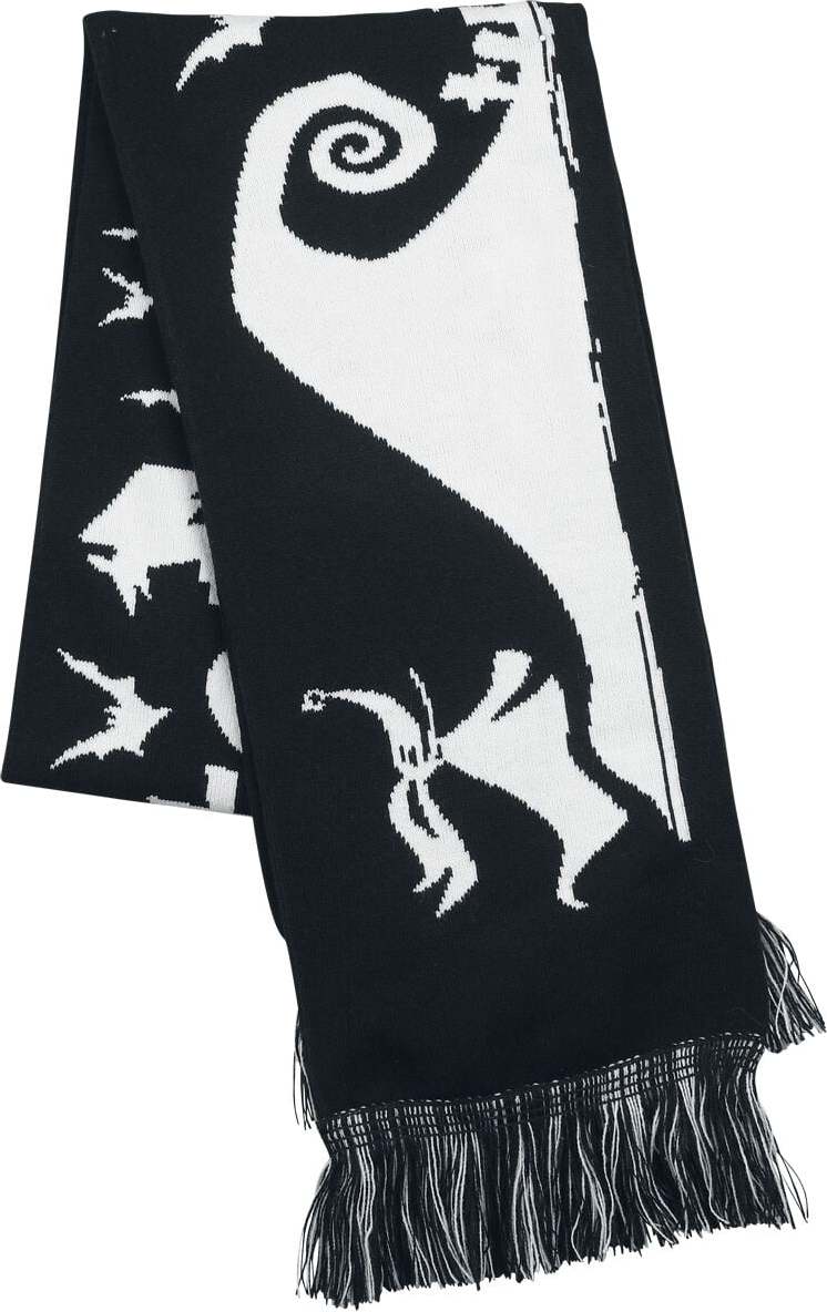 The Nightmare Before Christmas King Jack Šátek/šála cerná/bílá - Merchstore.cz