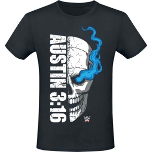 WWE Austin 3:16 Skull Tričko černá
