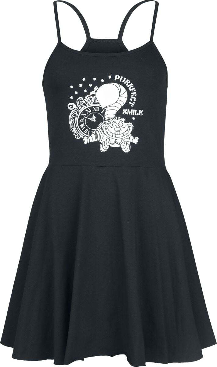 Alice in Wonderland Grinsekatze - Purrfect Smile Šaty černá - Merchstore.cz