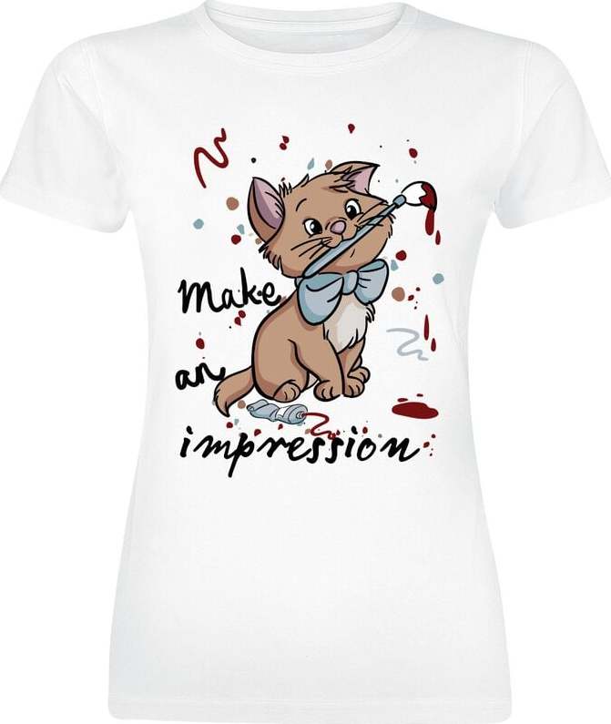 Aristocats Toulouse Make An Impression Dámské tričko bílá - Merchstore.cz