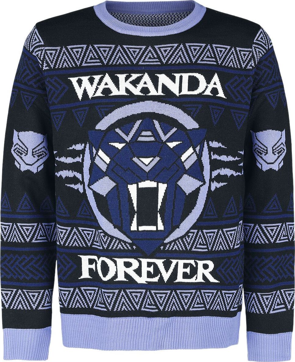 Black Panther Wakanda Forever Pletený svetr vícebarevný - Merchstore.cz