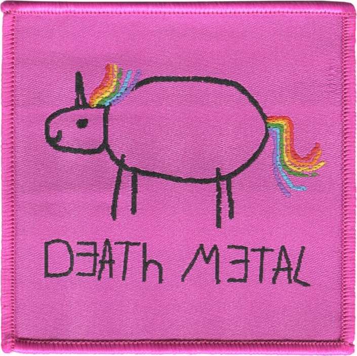 Death Metal Einhorn nášivka vícebarevný - Merchstore.cz Death Metal Einhorn nášivka vícebarevný - Merchstore.cz