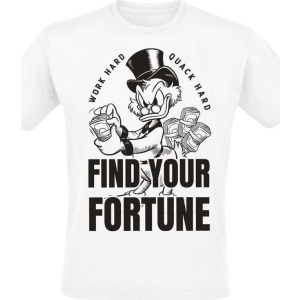 DuckTales Dagobert Duck - Find Your Fortune Tričko bílá