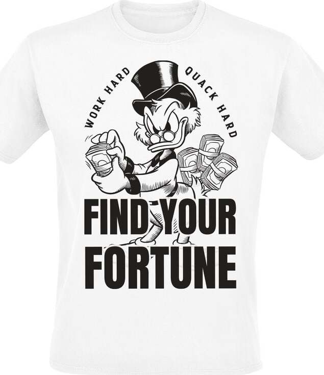 DuckTales Dagobert Duck - Find Your Fortune Tričko bílá - Merchstore.cz DuckTales Dagobert Duck - Find Your Fortune Tričko bílá - Merchstore.cz