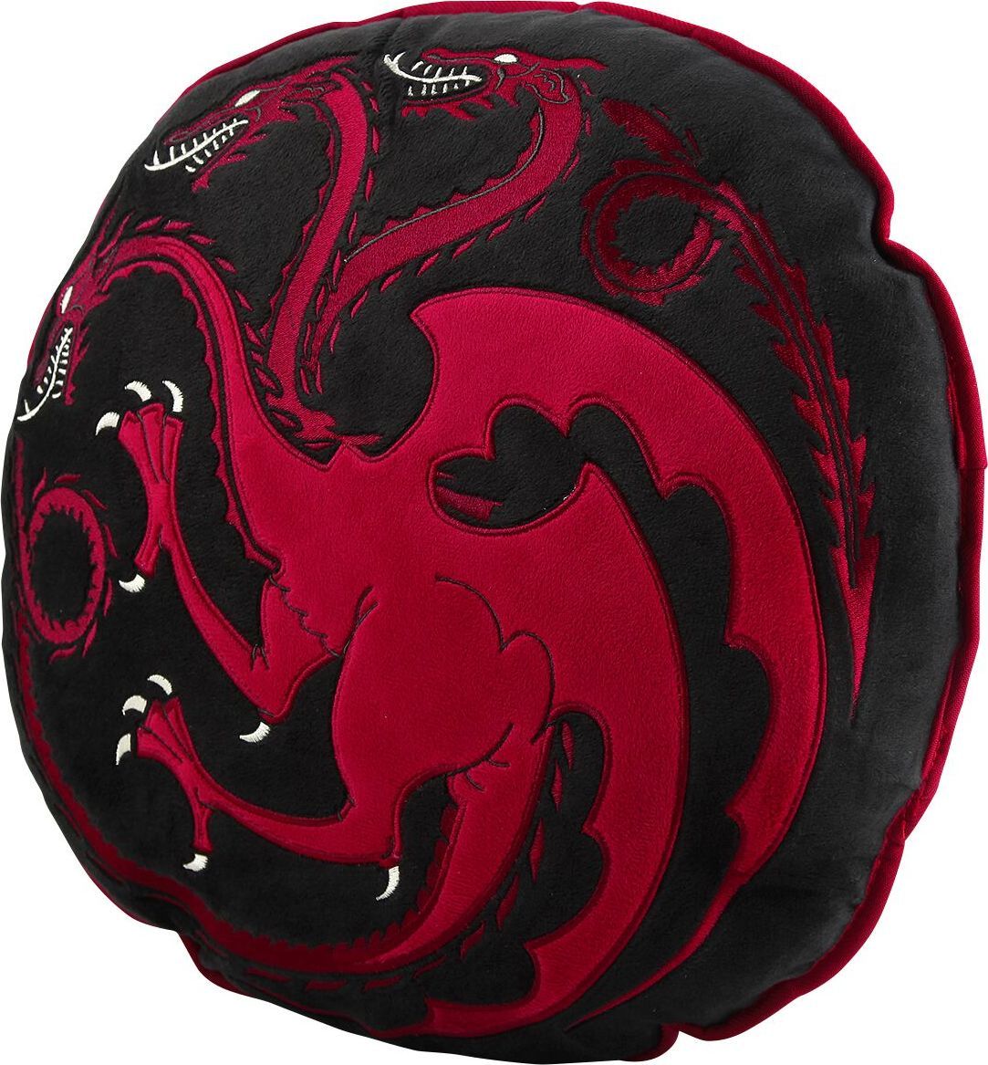 Game Of Thrones House Targaryen dekorace polštár cerná/cervená - Merchstore.cz
