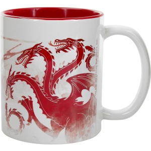 Game Of Thrones Targaryen - Roter Drache keramický hrnek bílá/cervená