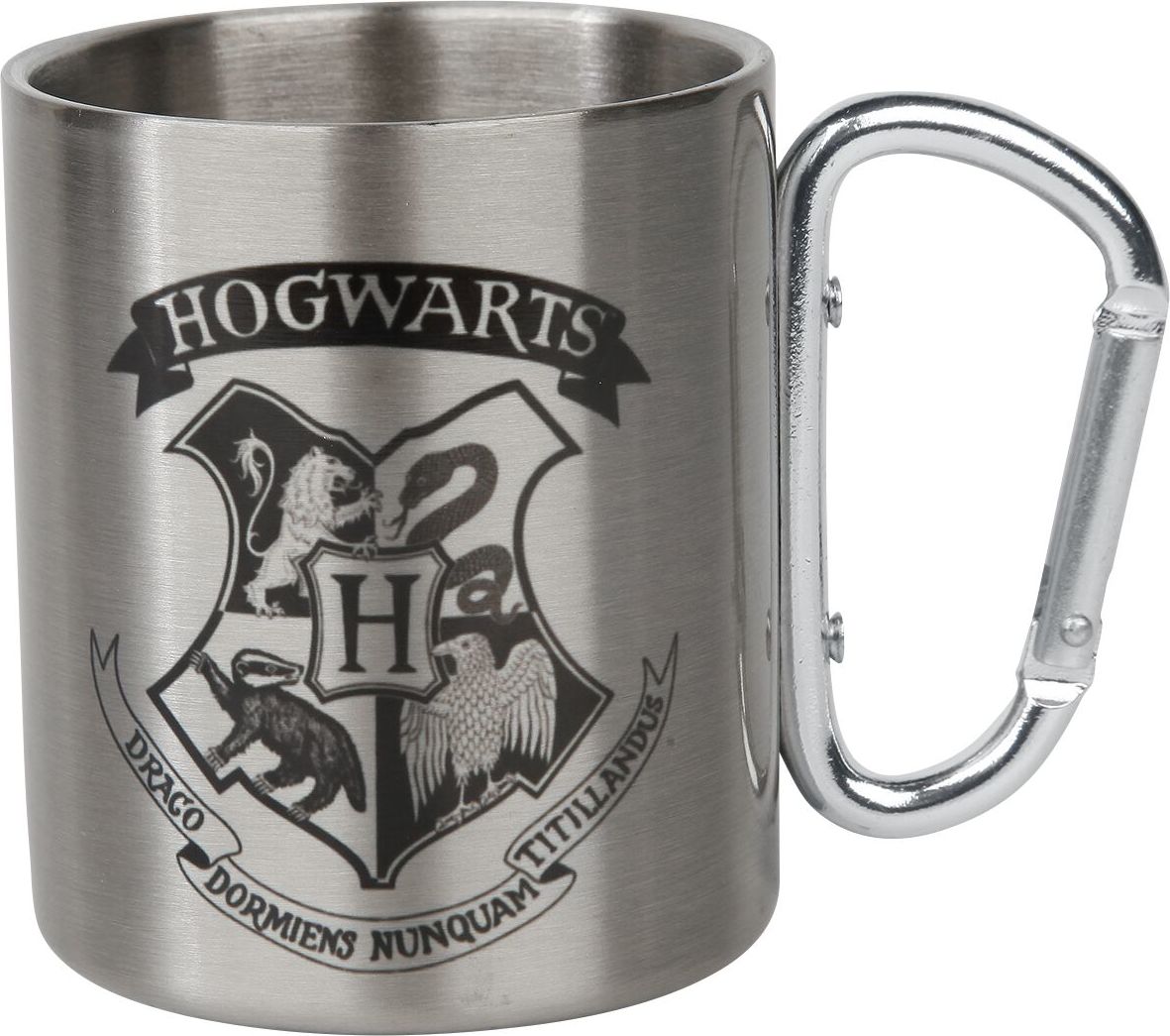 Harry Potter Hrnek s karabinkou Hogwarts Hrnek stríbrná - Merchstore.cz