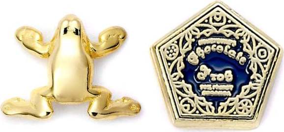 Harry Potter Schokofrosch sada náušnic zlatá - Merchstore.cz