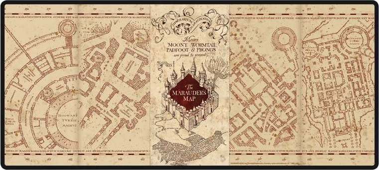 Harry Potter XXL podložka pod myš The Marauder´s Map podložka pod myš standard - Merchstore.cz