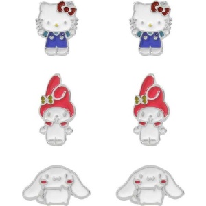 Hello Kitty Hello Kitty & Friends sada náušnic vícebarevný - Merchstore.cz