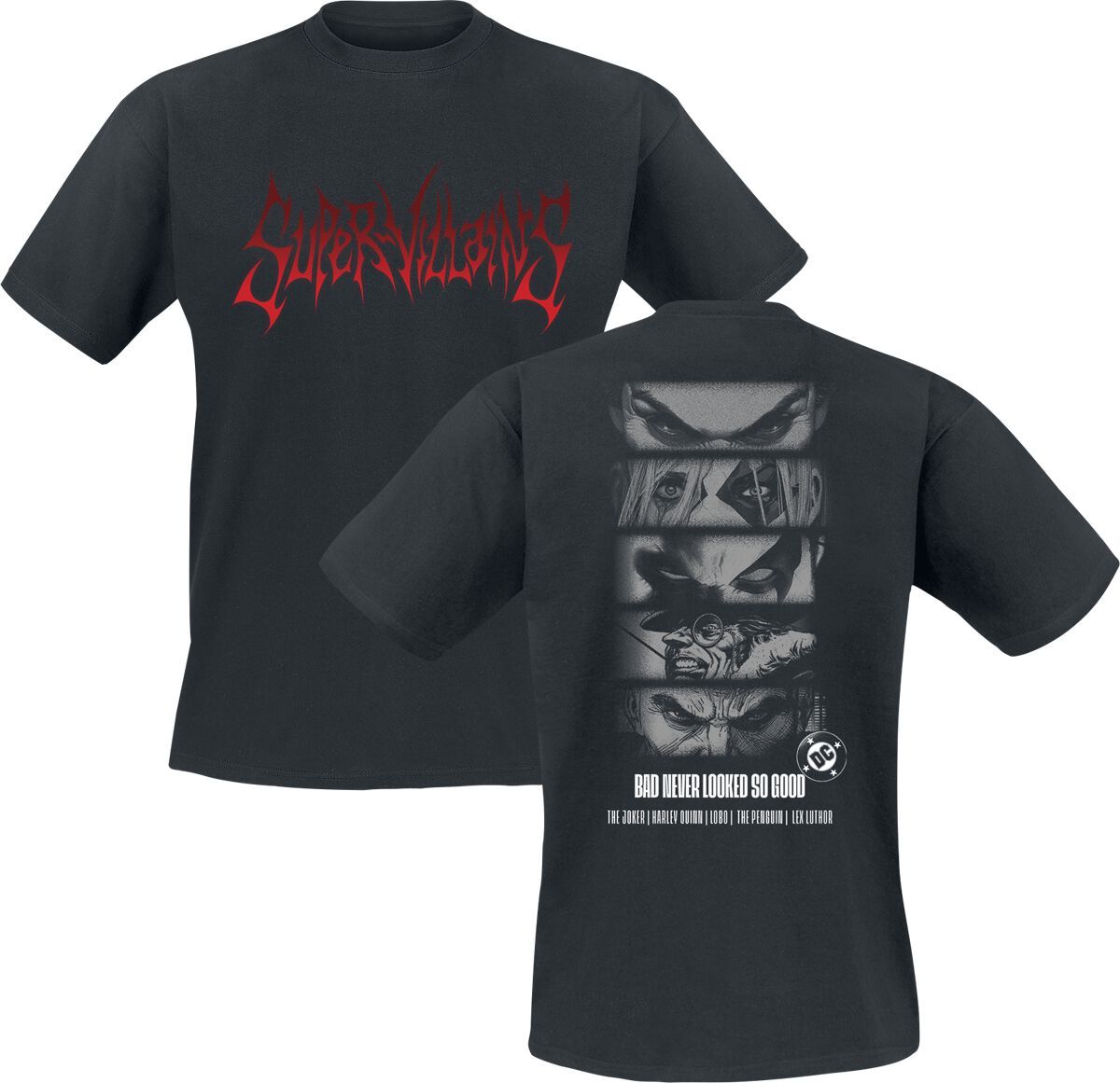 Justice League Super Villains Tričko černá - Merchstore.cz