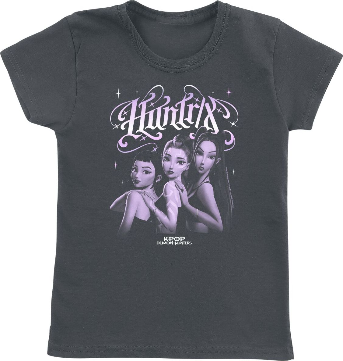 KPop Demon Hunters Huntrix - Gothic Gradient detské tricko charcoal - Merchstore.cz