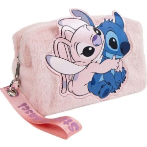 Lilo & Stitch Stitch and Angel Kosmetická taška světle růžová - Merchstore.cz