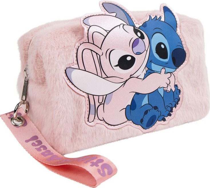 Lilo & Stitch Stitch and Angel Kosmetická taška světle růžová - Merchstore.cz