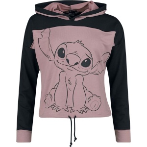 Lilo & Stitch Stitch Dámská mikina s kapucí cerná/ružová