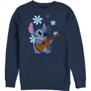 Lilo & Stitch Stitch Flowers Mikina modrá - Merchstore.cz