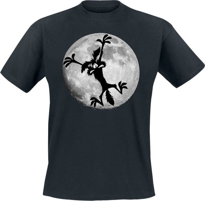 Looney Tunes Coyote - Moon Jump Tričko černá - Merchstore.cz