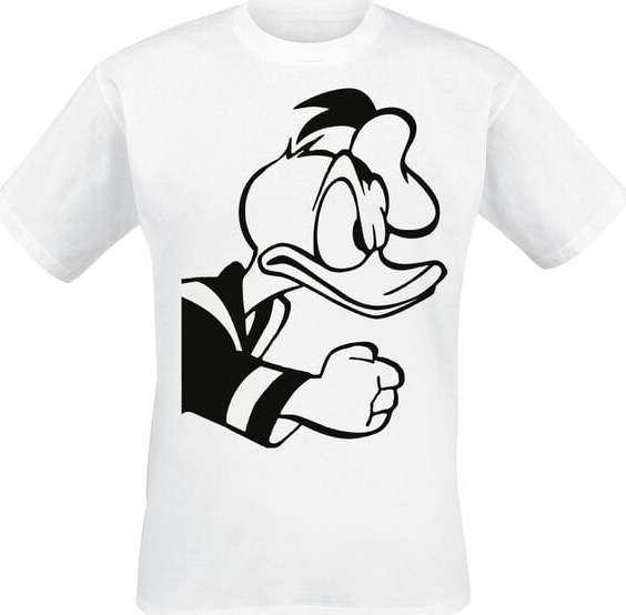 Mickey & Minnie Mouse Angry Donald Tričko bílá - Merchstore.cz