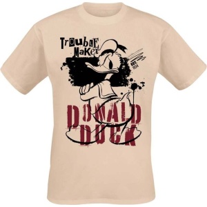 Mickey & Minnie Mouse Donald Duck - Trouble Maker Tričko písková