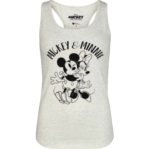 Mickey & Minnie Mouse Micky - Portrait - UV Dámský top bílá - Merchstore.cz