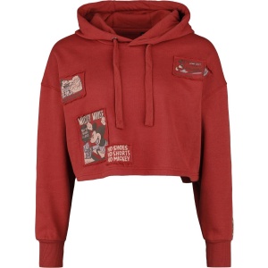 Mickey & Minnie Mouse No Shoes No Shorts No Mickey Dámská mikina s kapucí bordová