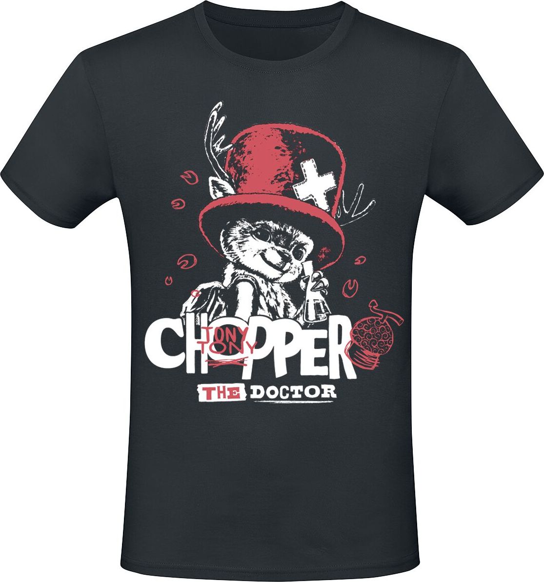 One Piece Chopper - The Doctor Tričko černá - Merchstore.cz
