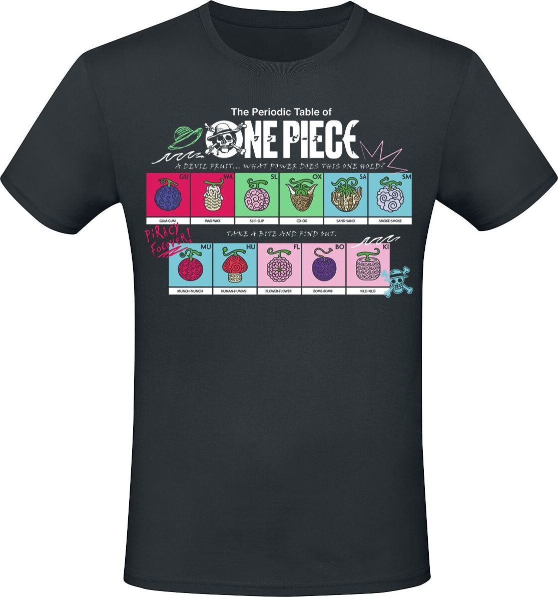 One Piece Devil Fruit Tričko černá - Merchstore.cz