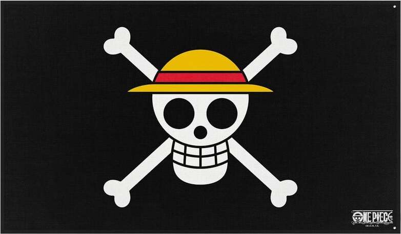 One Piece Skull vlajka černá - Merchstore.cz