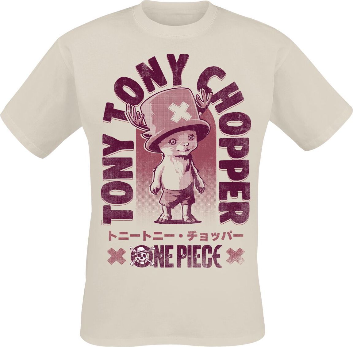 One Piece Tony Tony Chopper Tričko přírodní - Merchstore.cz