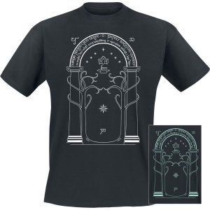 Pán prstenů Moria - Doors of Durin (svítí v tmě) Tričko černá - Merchstore.cz