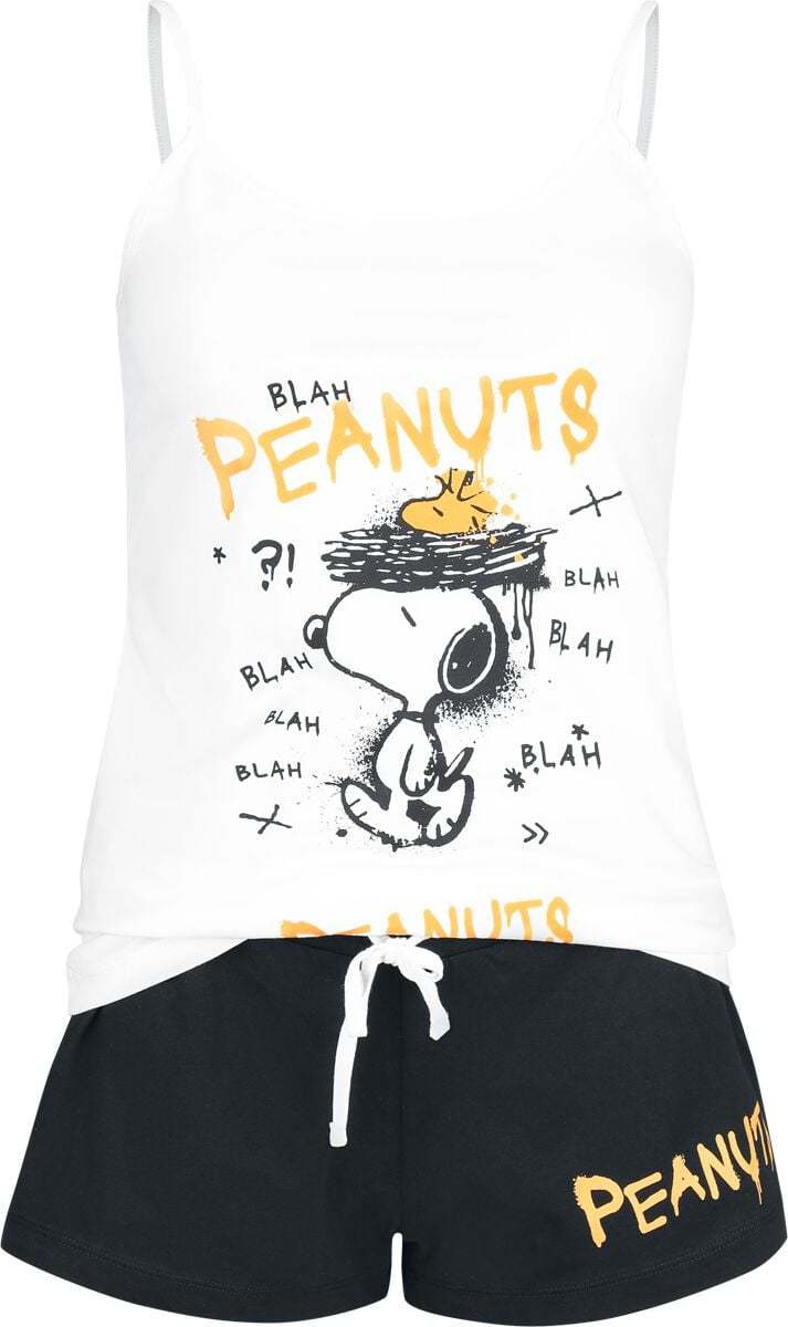 Peanuts Snoopy pyžama bílá/cerná - Merchstore.cz Peanuts Snoopy pyžama bílá/cerná - Merchstore.cz